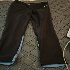 Nike Black Green and Blue Leggings